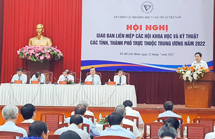 Giao ban Liên hiệp các hội khoa học và kỹ thuật các tỉnh, thành phố trực thuộc Trung ương năm 2022