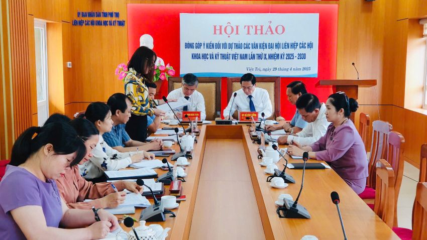 Hội thảo: Đóng góp ý kiến đối với dự thảo các văn kiện Đại hội Liên hiệp các Hội Khoa học và Kỹ thuật Việt Nam lần thứ IX, nhiệm kỳ 2025 - 2030