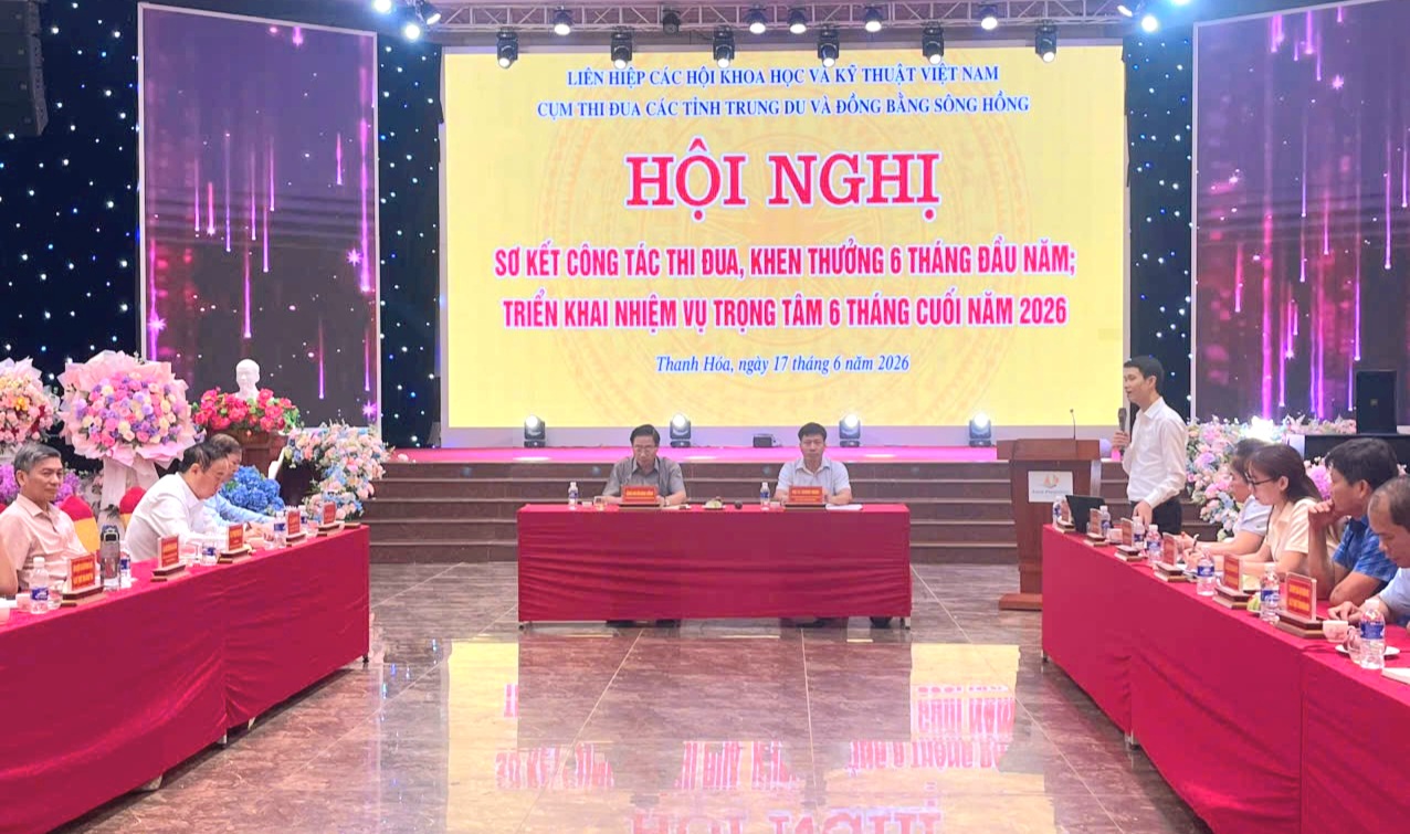 Hội nghị Sơ kết công tác thi đua, khen thưởng 6 tháng đầu năm; triển khai nhiệm vụ trọng tâm 6 tháng cuối năm 2026 Cụm thi đua các tỉnh Trung du và Đồng bằng sông Hồng