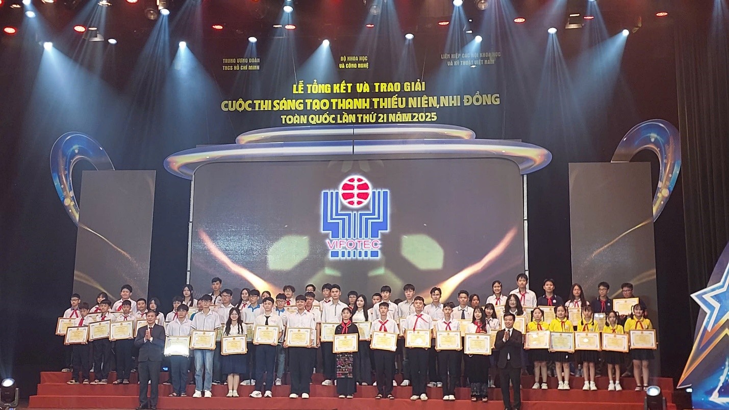 Phú Thọ đoạt giải Cuộc thi Sáng tạo thanh thiếu niên, nhi đồng toàn quốc lần thứ 21 năm 2025