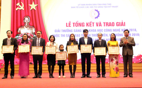 Lễ tổng kết và trao giải các Hội thi sáng tạo kỹ thuật tỉnh Phú Thọ năm 2018