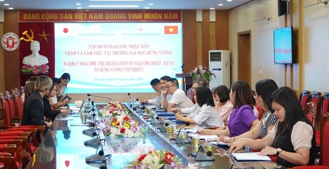 Tập đoàn Balcom, Nhật Bản đến thăm và làm việc với Trường Đại học Hùng Vương