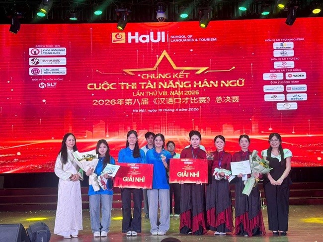 Sinh viên Khoa tiếng Trung Quốc HVU xuất sắc đạt giải cao tại cuộc thi tài năng hán ngữ miền bắc 2026
