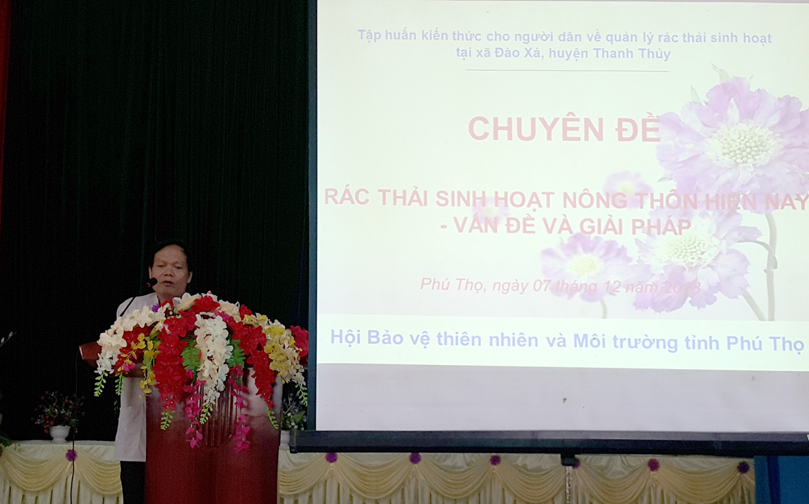 Hội Bảo vệ Thiên nhiên và Môi trường tỉnh: Tổ chức tập huấn kiến thức cho người dân về bảo vệ môi trường và quản lý rác thải sinh hoạt quy mô hộ