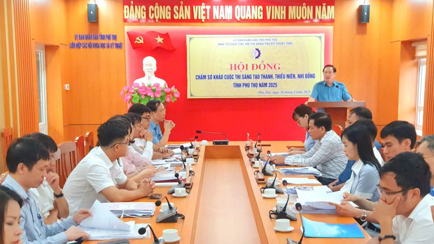 50 mô hình, sản phẩm vào vòng chung khảo Cuộc thi sáng tạo thanh, thiếu niên, nhi đồng tỉnh Phú Thọ năm 2025