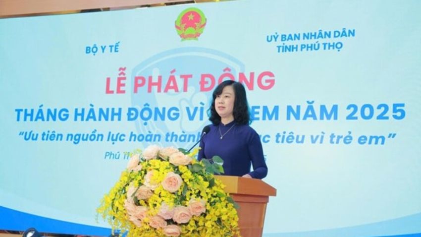 Bộ Y tế phát động tháng hành động vì trẻ em năm 2025 tại Phú Thọ